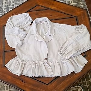 Free People Top outer wear women's tan top